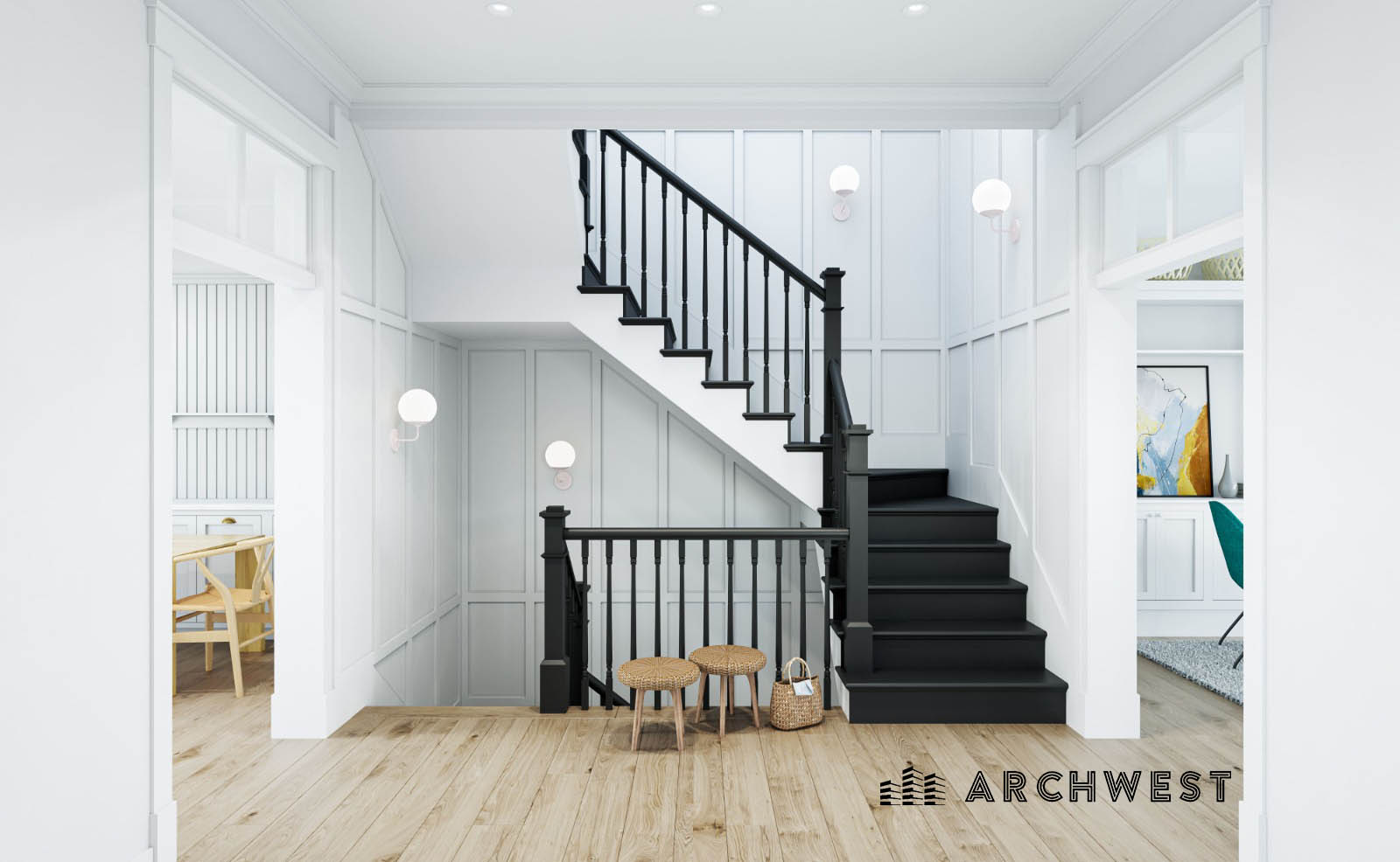 1. 3D Render of the Staircase Section, New Jersey, USA